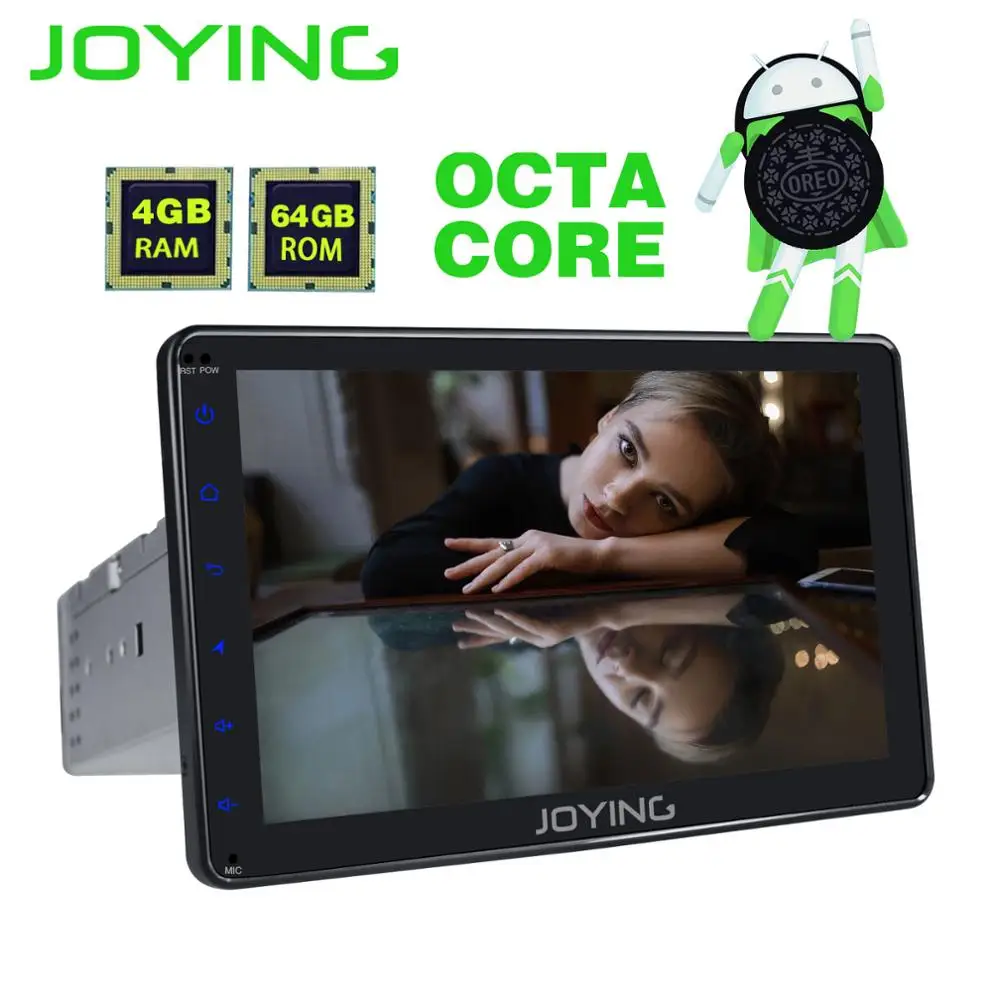JOYING 4 Гб ОЗУ 64 Гб ПЗУ 1 DIN 8 дюймов Android 8,1 автомобильный Авторадио HD экран стерео головное устройство магнитофон gps плеер с carplay