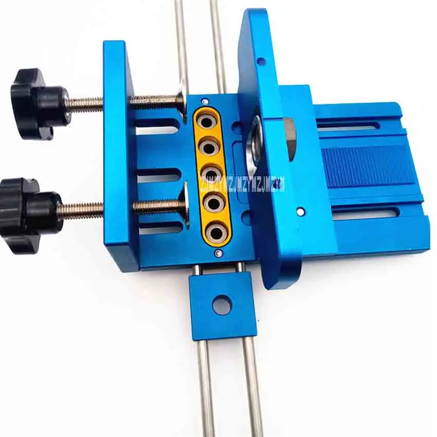 

XY-B2 Aluminum Alloy Jig Dowel Dowelling Jig Set Triple Punch Locator Round Wood Dowel Drilling Position Jig Wood Working Tool