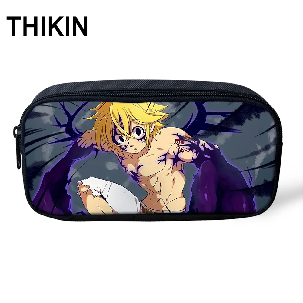 ALZ1128K Комплект школьных сумок THIKIN Seven Deadly Sins для мальчиков и девочек, детский школьный рюкзак с аниме, 3 предмета, Nanatsu No Taizai melidas Elizabeth - Цвет: ALZ1128K