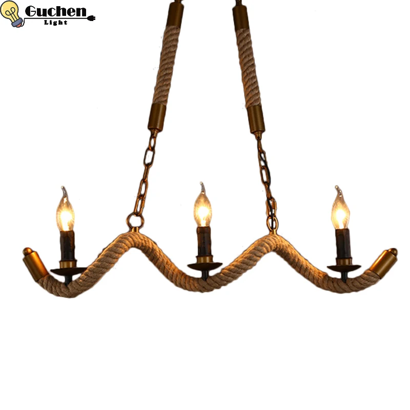 

Retro Edison Pendant Light candle Lampshade Kitchen Hanglamp bedroom country Light Fixture Lustre Led luminaire Pendant Lamp E14