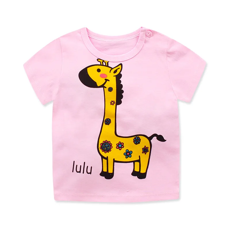 Летняя модная футболка для маленьких девочек и мальчиков Новая мягкая детская