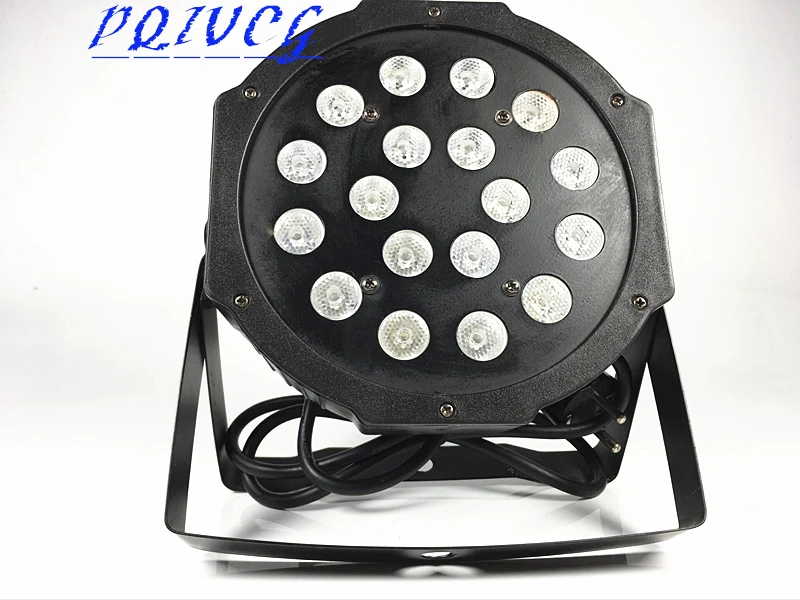 Фото 18X3W LED Par свет RGB плоский PAR DMX512 контроль дискотеки профессиональное dj оборудование 18X3W LED Par свет RGB плоский PAR DMX512 контроль дискотеки профессиональное dj оборудование