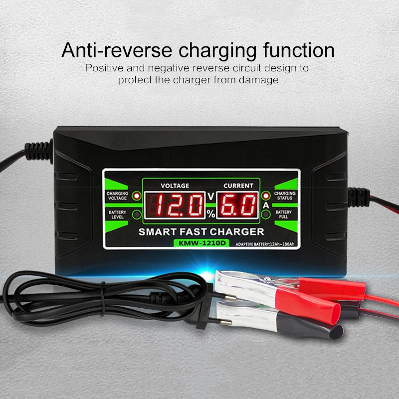 Полностью автоматическое автомобильное зарядное устройство 90 В до 260 12 6 А