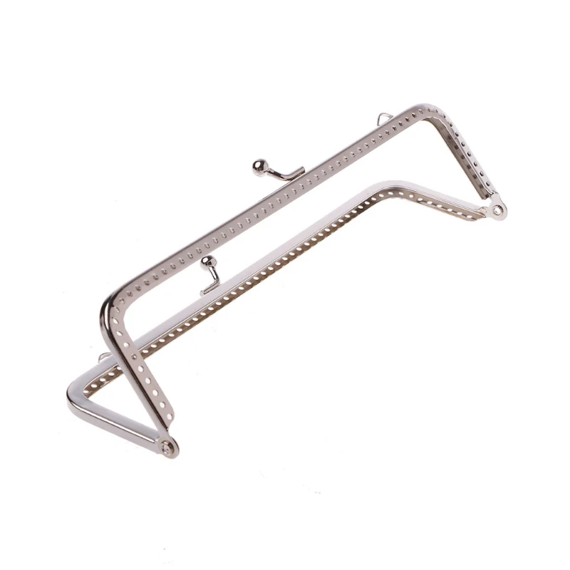 

18cm Square Metal Frame Kiss Clasp For Handle Bag Purse Accessories DIY Fashion Silver Vintage Women Bag Accessories