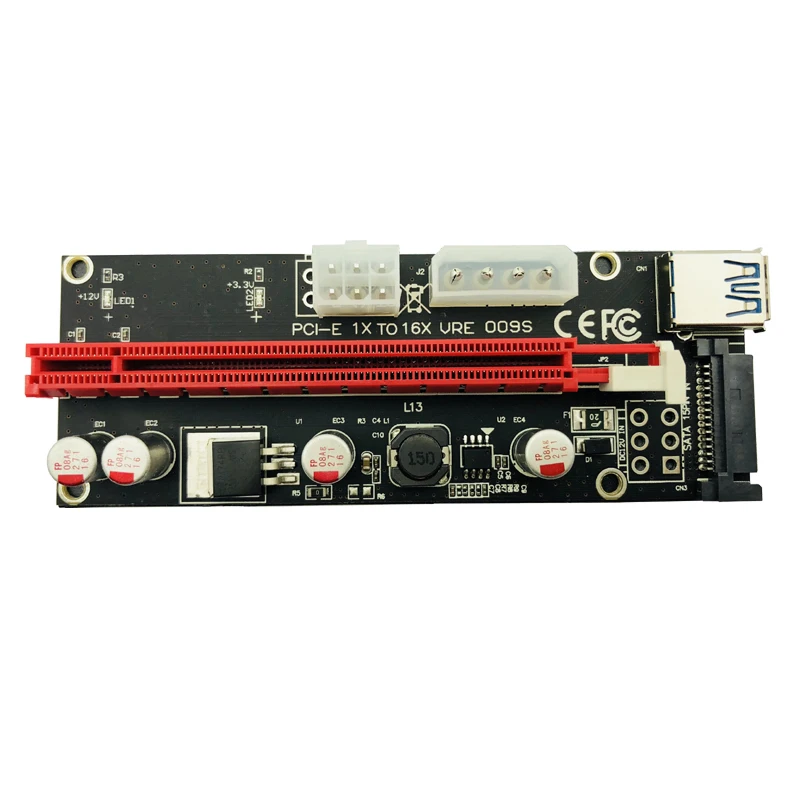 6 шт./лот VER009S PCI E 1x до 16x горнодобывающая машина расширитель PCIE адаптер для платы