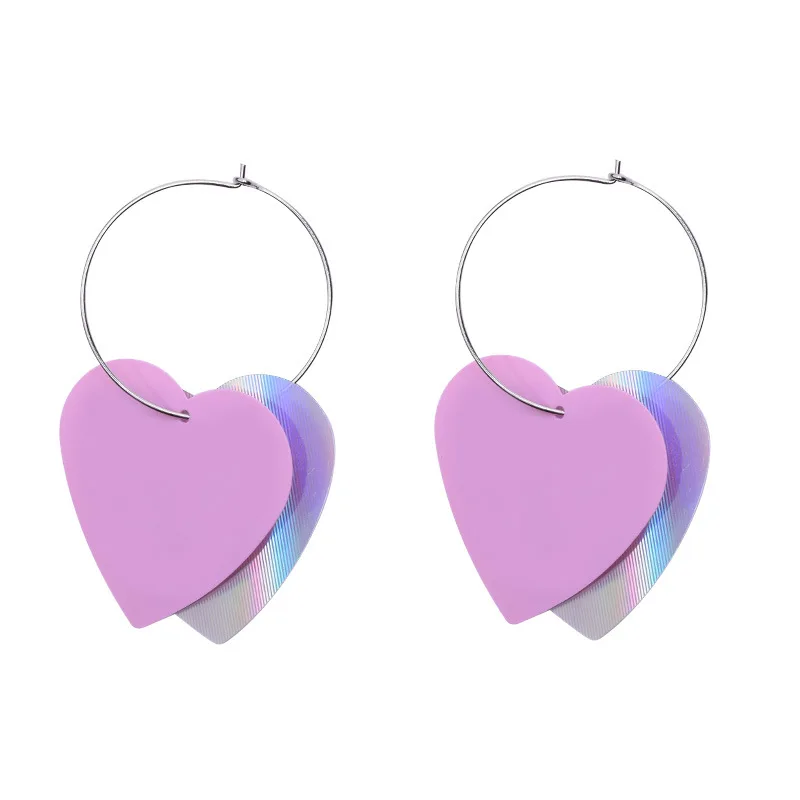 Модные серьги для женщин Boucle D'oreille Femme 2019 в форме сердца с блестками ювелирные