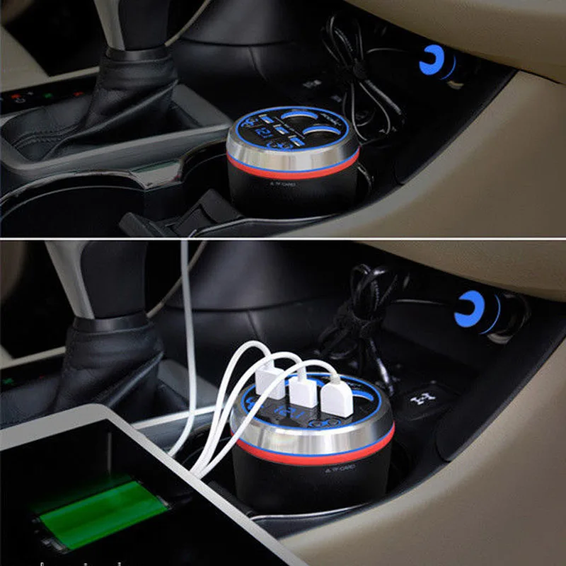 Автомобильное зарядное устройство Handsfree FM передатчик MP3 чашка Bluetooth