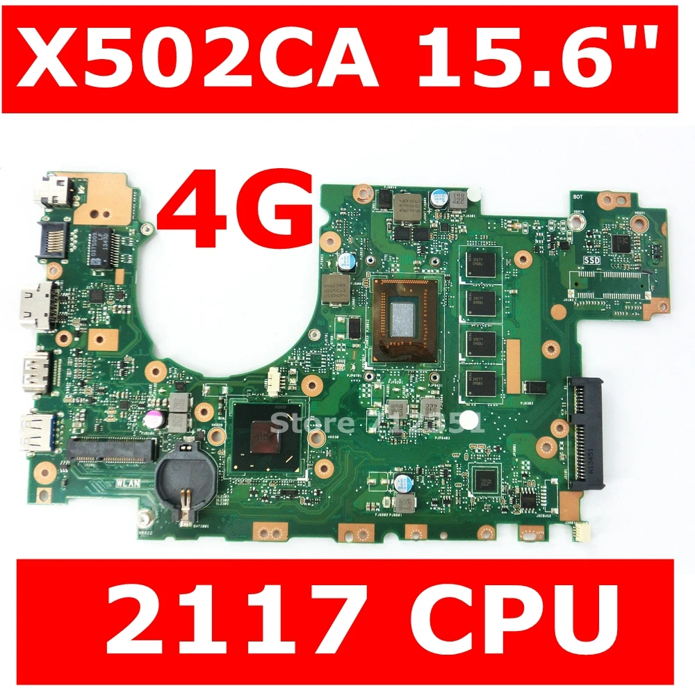 Материнская плата X502CA 2117 ЦП 4 Гб ОЗУ для ASUS X502C X402C F402 X402CA ноутбука