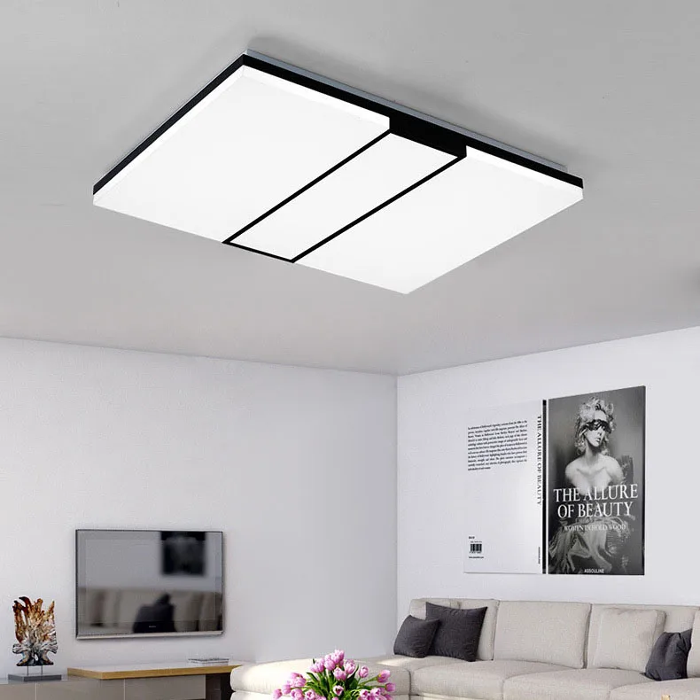 

Rectangular iron acrylic LED ceiling lights fixture luminaire plafonnier fixture ceiling lighting odern brief led ceiling lamp