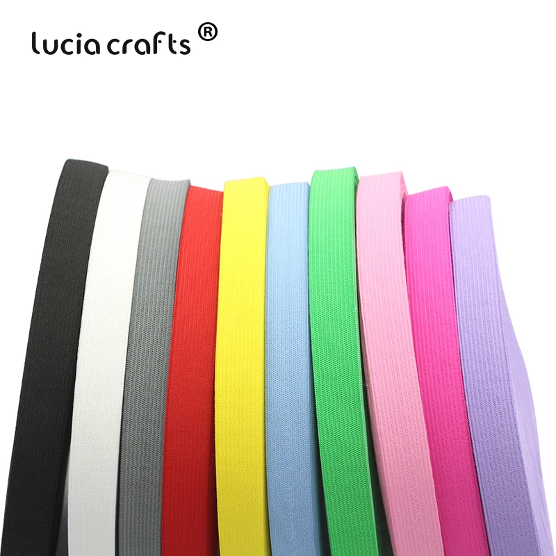 Lucia Crafts, 5 ярдов/партия, 18 мм, одноцветная эластичная лента, отделка, кружево, сделай сам, головной убор, украшения ручной работы, аксессуары T0802