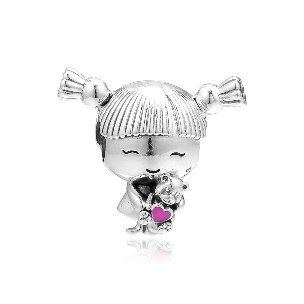 

CKK Fits Europe Bracelet Girl with Pigtails Beads For Jewelry Making Charms Sterling Silver 925 Original Bead Charm Kralen