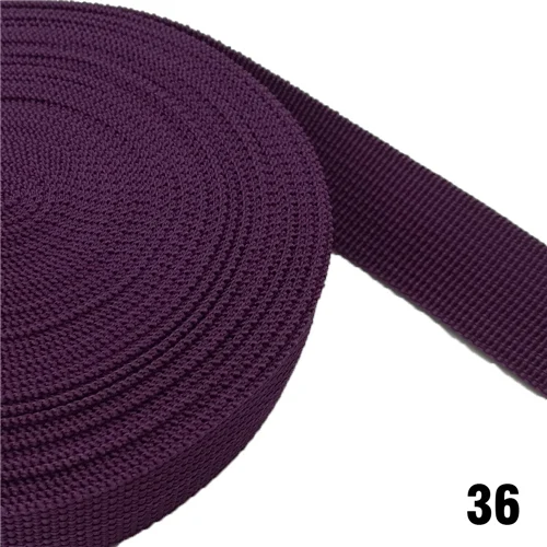 36 Tyrian Purple 25 мм тесьма 10 м в длину " Полипропилен для сумки Швейные пояса тесьма ремень собачий ошейник линия Strapworks - Цвет: 36 Tyrian Purple