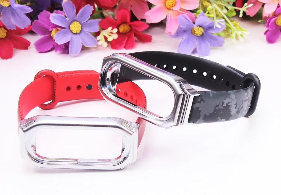 BOORUI новые Miband 3 ремень с металлическим корпусом и разнообразные с цветочным принтом correas Miband 3 аксессуары ремешок для xiaomi mi3