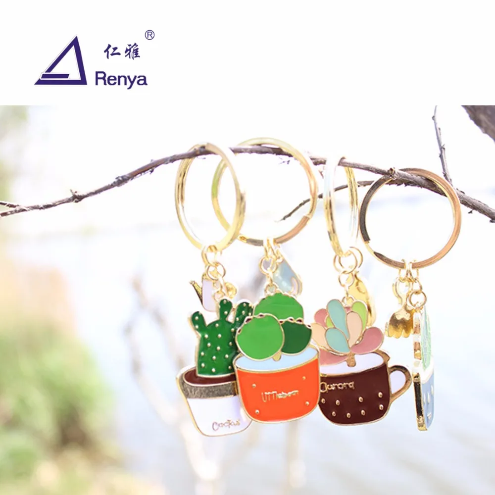 Renya Прекрасный милый зеленый цвет сочные растения форма кулон брелок обратно в