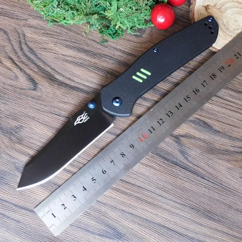 Черный Жар-Ganzo F7563 440C G10 или ручка из углеродного волокна, складной нож для выживания Отдых на природе нож карманный тактический уличный инструмент EDC - Цвет: Черный