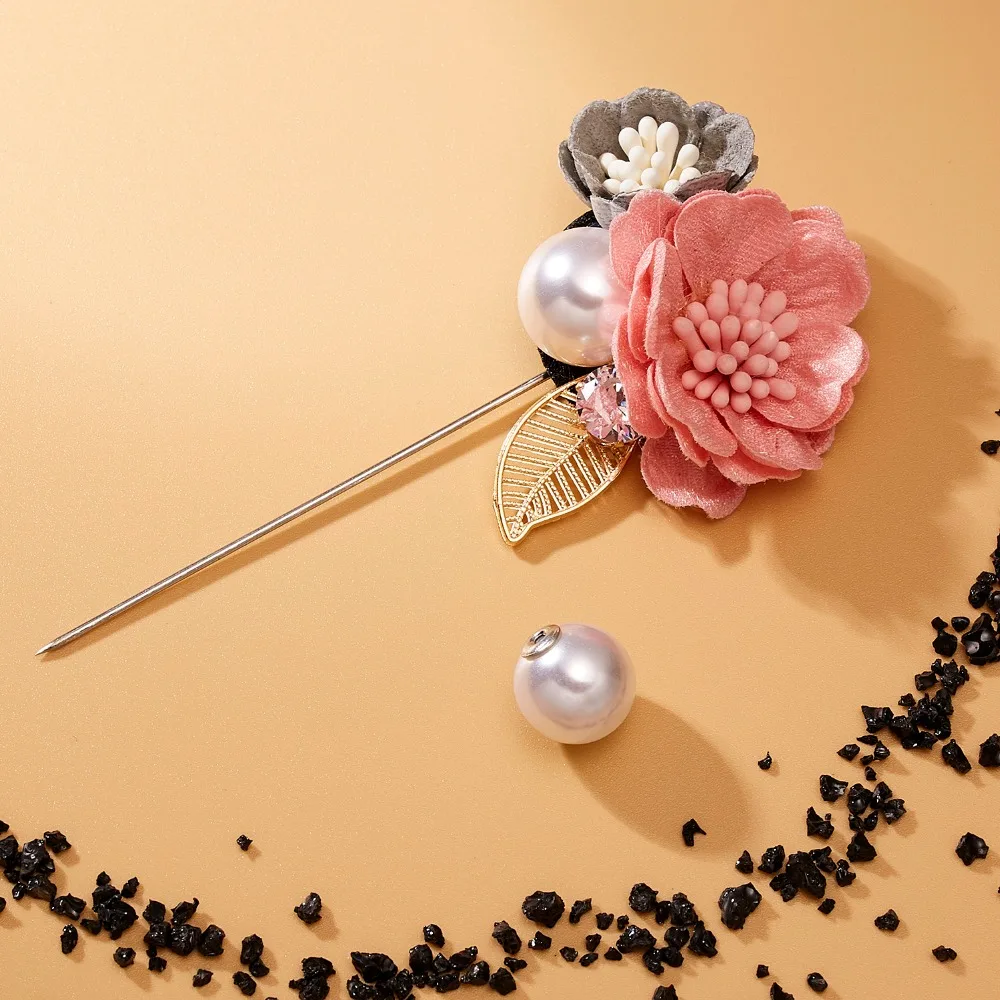 Rinhoo элегантные женские броши с цветами роз и жемчугом тканевый костюм яркие