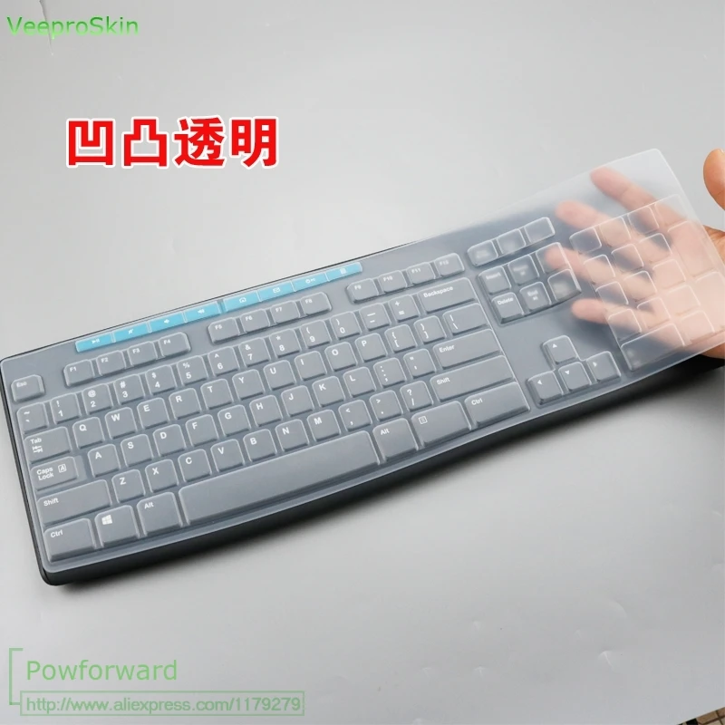 clear Для logitech MK 275 MK 270 MK 260 MK 200 K 200 K 260 K 270 силиконовый настольный компьютер ПК клавиатура крышка с защитой от пыли Защитная крышка - Цвет: clear