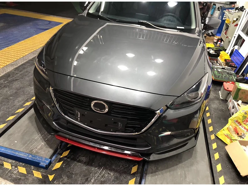 Для Mazda 3 M3 Axela- передний бампер спортивный стиль губы нижние вентиляционные решетки и диффузоры защитная пластина спойлер обшивка обшивки