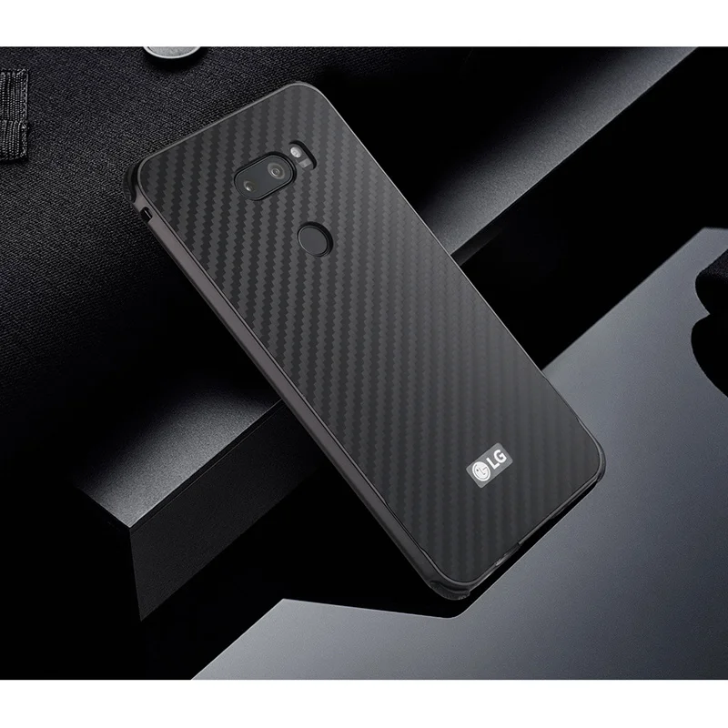 Для LG V30 чехол LG V 30 алюминиевая металлическая рамка+ Жесткий чехол-накладка из углеродного волокна для LG V30 противоударный чехол для телефона