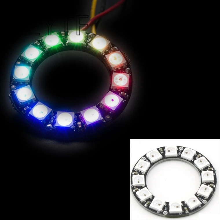 12 бит X WS2812 5050 RGB светодиодный кольцевой светильник со встроенными драйверами|light