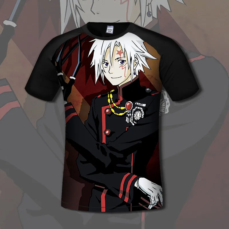 Новинка аниме Мужская футболка серого цвета костюм для косплея с коротким