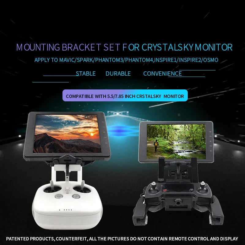 DJI кристаллический FPV 5 7 85 кронштейн для монитора держатель Mavic pro platinum spark phantom 3 4 plus