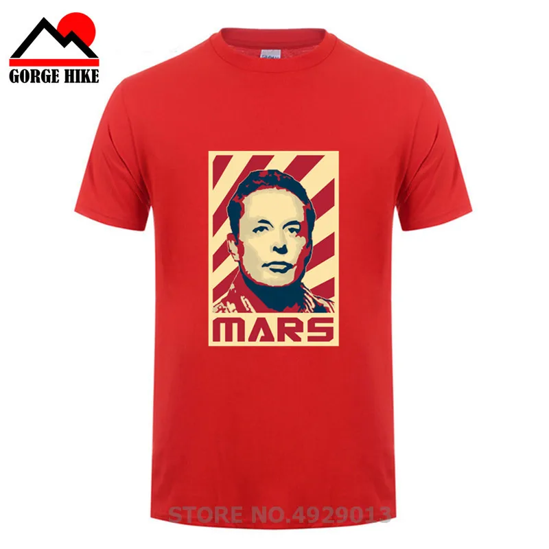 Космическая X Ouccpy Mars футболка Elion Musk для мужчин футболки Плюс Размер повседневная