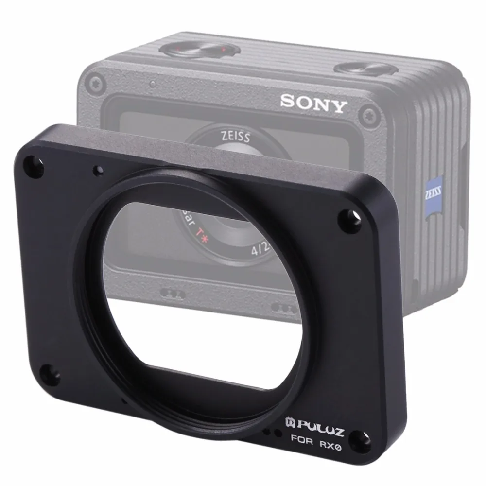 PULUZ для sony RX0/RX0 II Передняя панель из алюминиевого сплава+ 37 мм УФ-фильтр объектив+ солнцезащитный козырек для объектива и команды и Scr для sony RX0 аксессуары