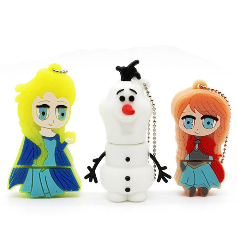 JASTER мультфильм снеговик USB флэш-накопитель Анна, Эльза, Олаф ручка драйвер принцесса куклы память OEM Stick 8/16/32/64GB флешки горячая распродажа