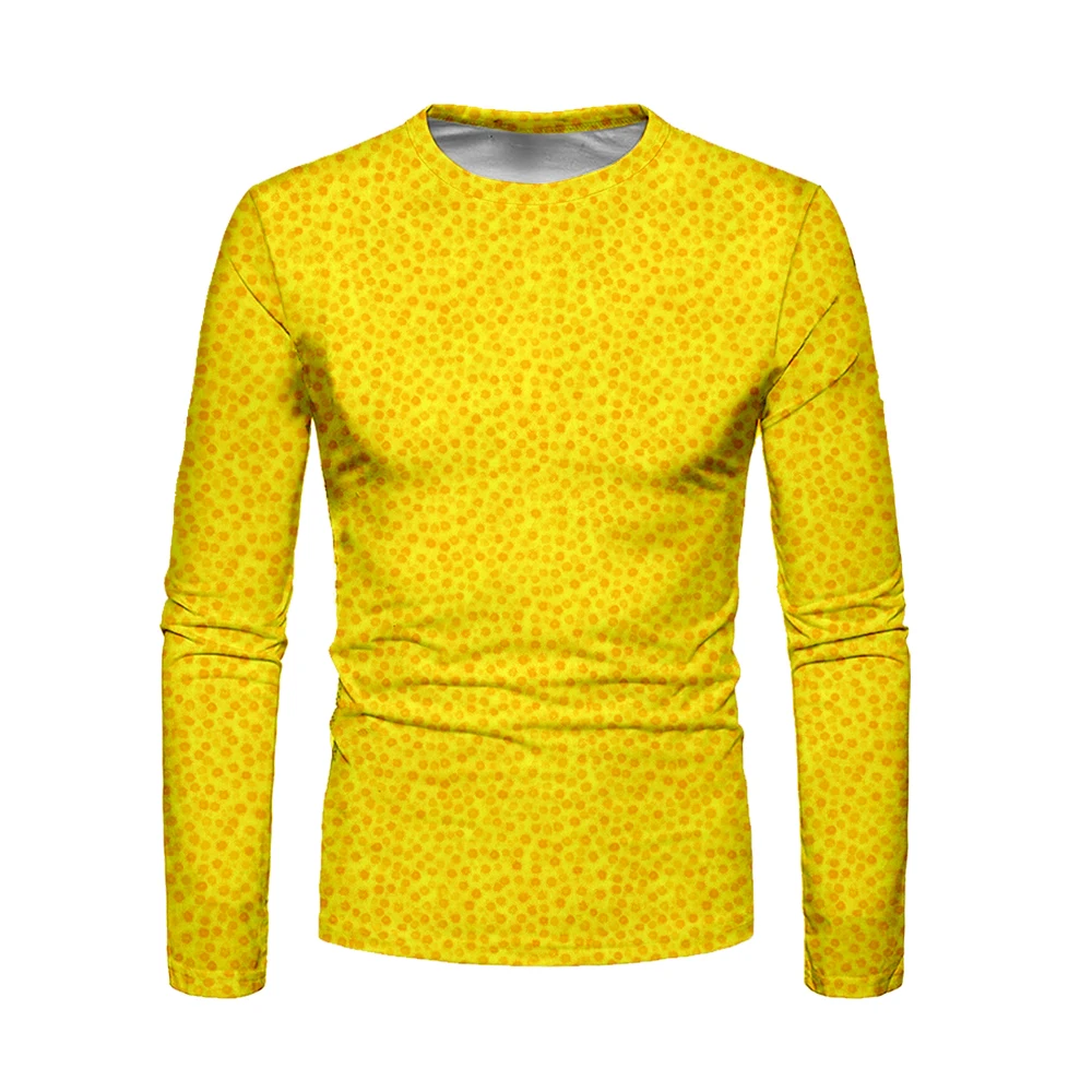 Fruit Long Sleeve T shirt Streetwear Cosplay Multi-color Vegetation 3D t-shirt Men Spring Autumn Harajuku Unique Home | Мужская одежда