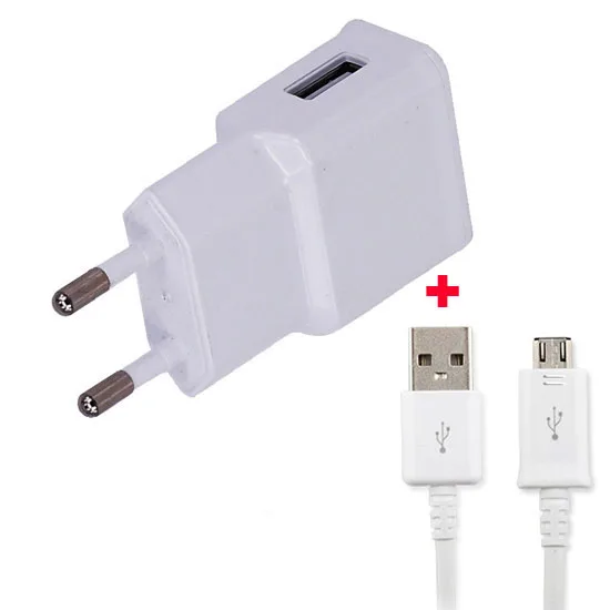 2A EU USB портативный адаптер зарядного устройства для сотового телефона + USB-кабель