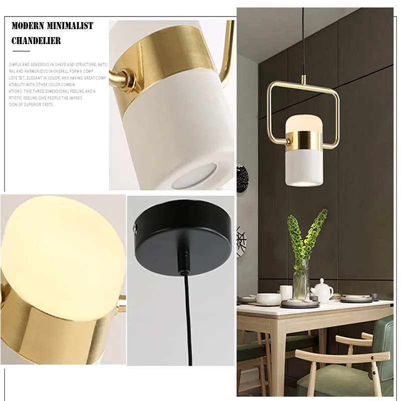 

Nordic chandelier minimalist art LED chandelier hanging living room bedroom minimalist restaurant bar home lighting
