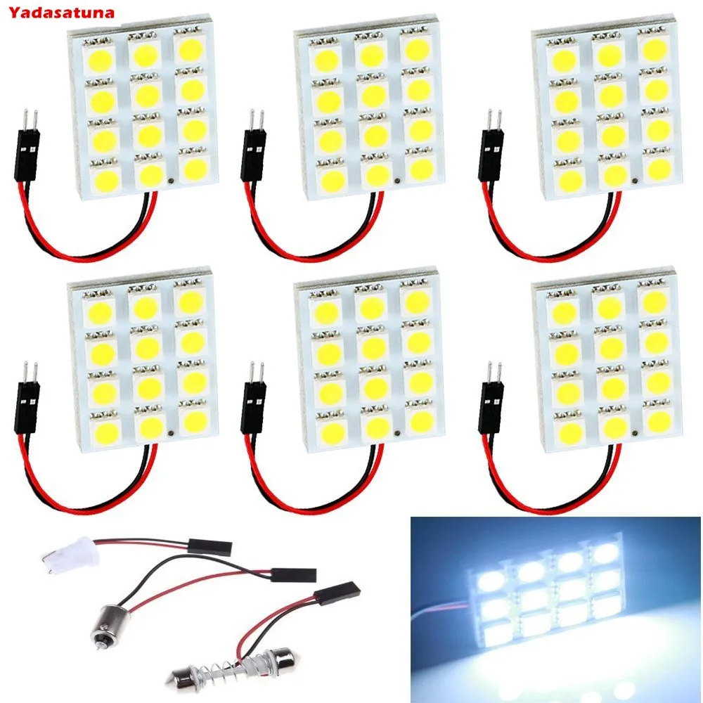 

6Pieces Placa 12 Led Smd Torpedo Pingo 69 T10 Torpedo 5w 12v Cortesia Luz