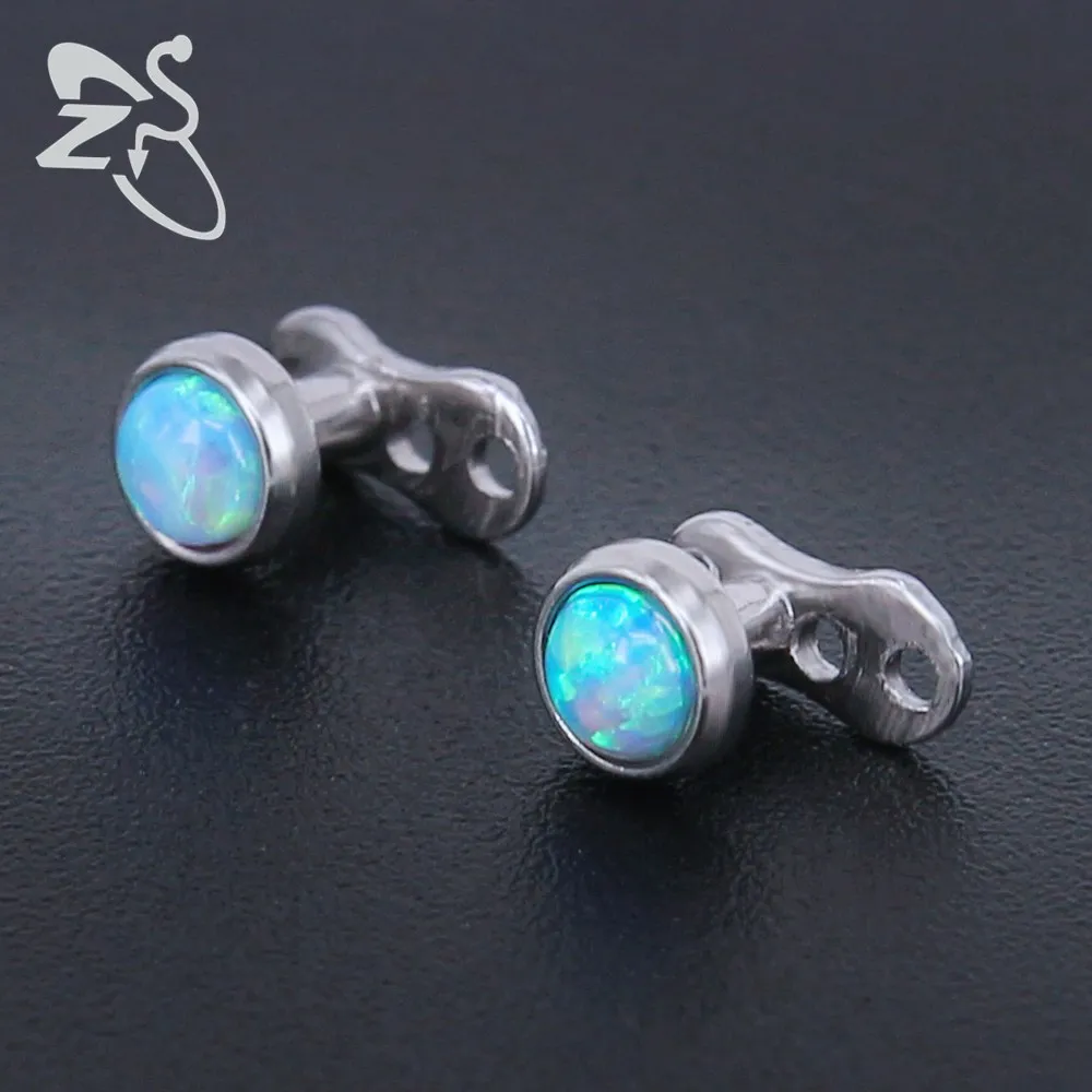 2 шт. натуральный огненный Опаловый камень подводный дермальный якорь для кожи