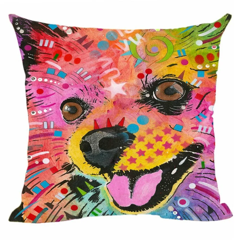 Забавный питбулл Мопс Ротвейлер наволочка свадебное украшение для автомобильных обложек Милая собачка