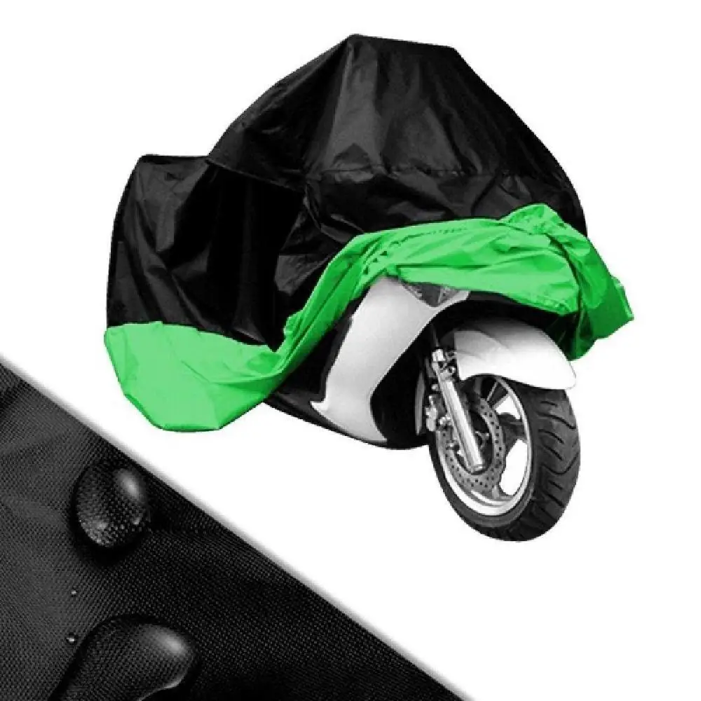 Partol L Black Green Motorcycle Cover Weatherproof Fadeproof Washable Anti-UV Protect Motorbike Against Rain Snow Dirt Sun Rays |