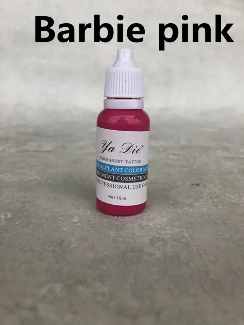 Barbie pink 22 шт. Перманентный макияж тату чернила брови, подводка, губы пигмент коричневый кофе набор краски для бровей краска для татуировки Supp - Цвет: Barbie pink