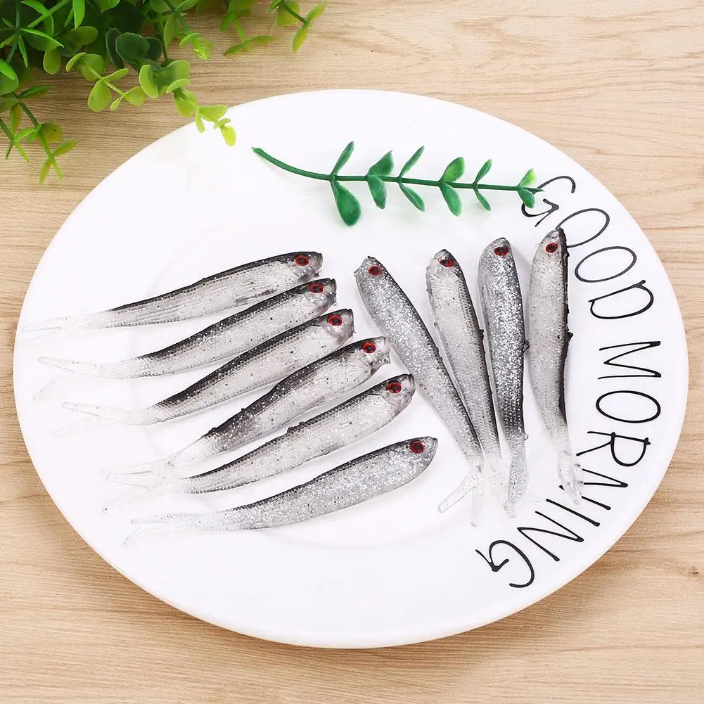 10 см прикорм рыболовства серый колюшка Swimbait искусственные приманки снасти