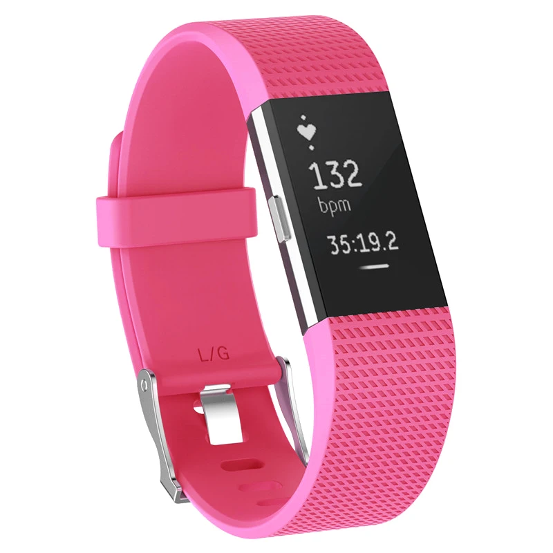 Спортивные силиконовые петля для браслета FitBit Charge 2 ремешок для женщин мужчин Смарт часы браслет с металлической застежкой классические полосы для Charge2