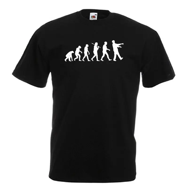 Evolution of Zombies черная стандартная футболка Dead walking romero fans Daryl футболки для фанатов из