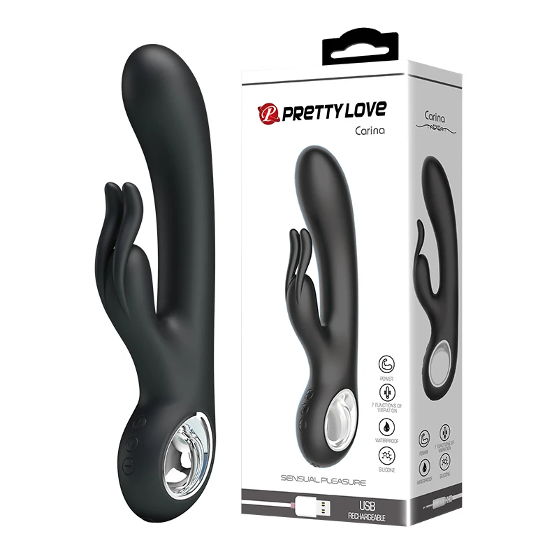 USB Rechargeble кролик вибратор Двойной вибрационный фаллоимитатор секс большой клитор