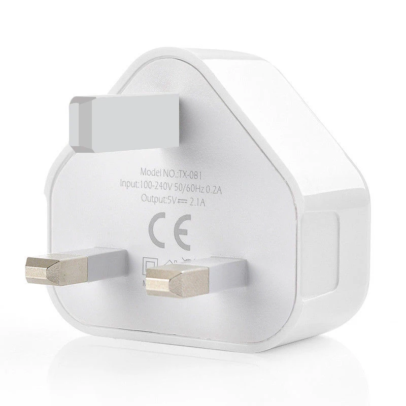 Штепсельная вилка Великобритании 3 контактный переходник зарядное устройство с