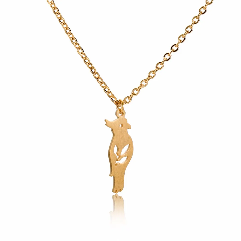 

Women's Stainless Steel Dainty Charm Parrot Statement Necklace Tiny Jewelry Rose Gold & Gold color Clavicle Necklace N2606
