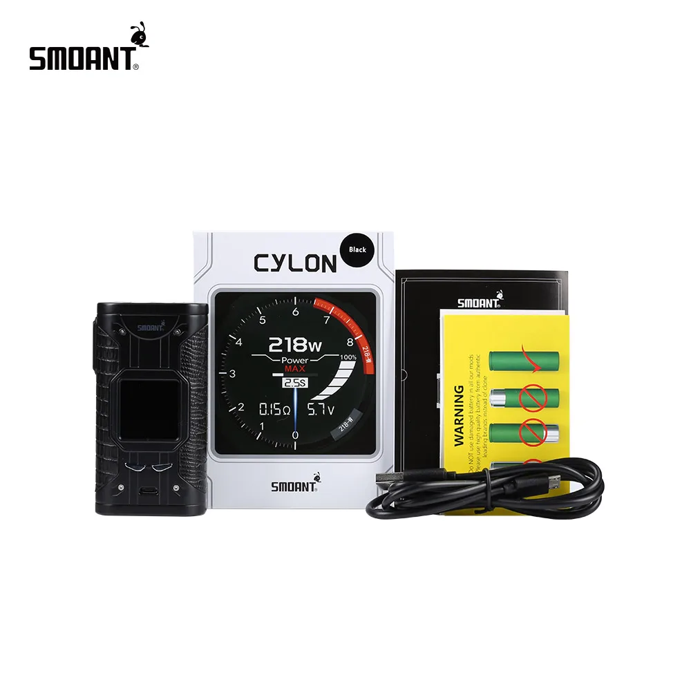 Оригинальный Smoant Cylon TC коробка мод 218 Вт Vape питание от двух 18650 батарея испаритель