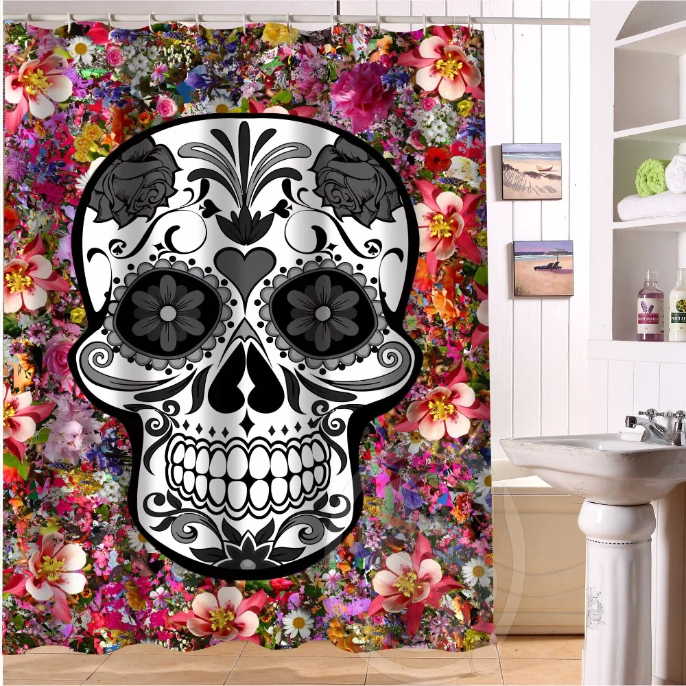 HP @ 77 Дизайн Одежды череп #3 Пользовательские Душ Занавес Ванной Комнаты декор