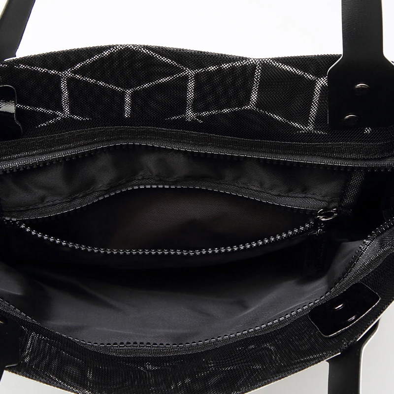 2017 Женщины PU Кожаная Сумка Большой Емкости Леди Геометрическая Решетке Алмаза