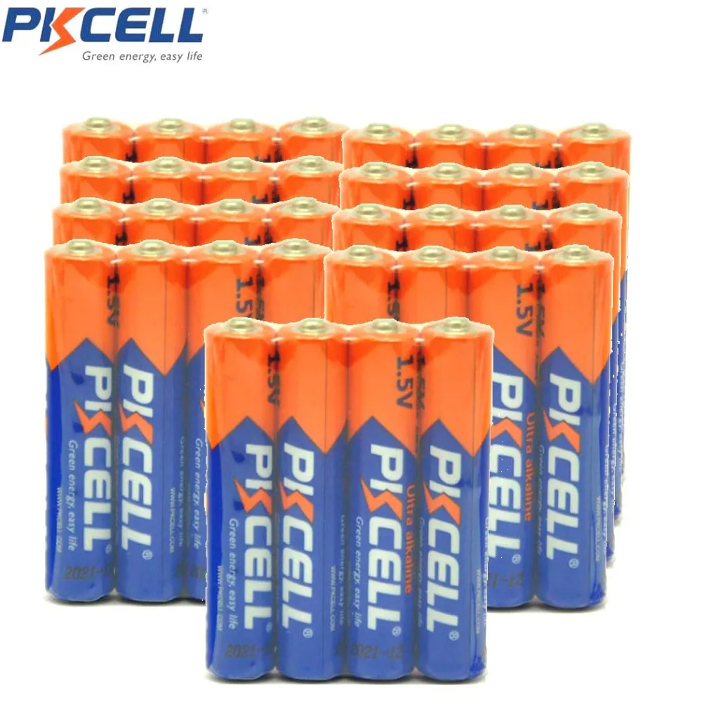 36 шт. щелочные батареи PKCELL 1 5 в AAAA LR61 AM6 MN2500 E96 4A|alkaline battery|aaaa batterybattery a |