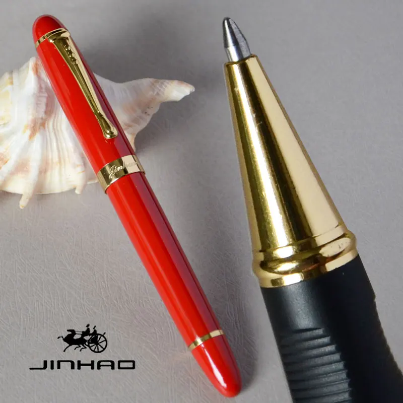 Шариковая ручка JINHAO X450 большая красная и Золотая Роскошная деловая офисная