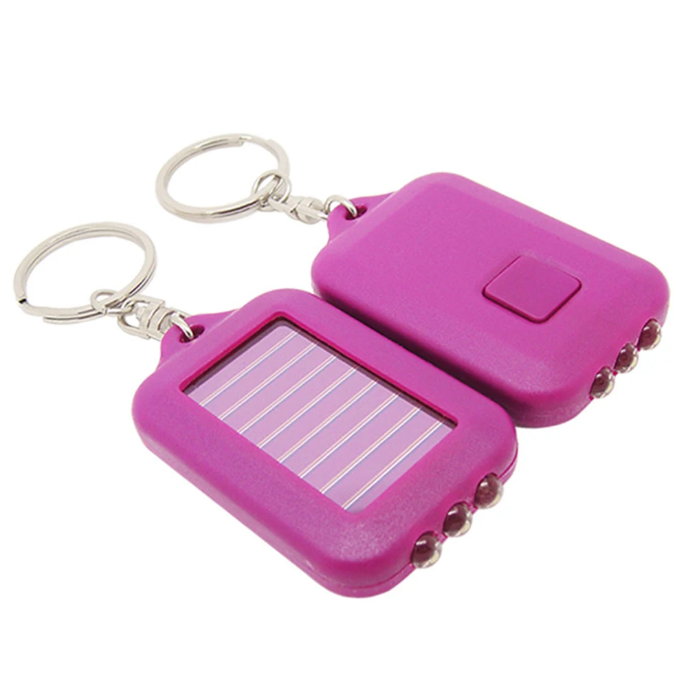 3 LED Solar Power Light Bulb Hiking Climbing Rechargeable Camping Keychain Emergency Outdoor Portable Ring Holder | Лампы и освещение