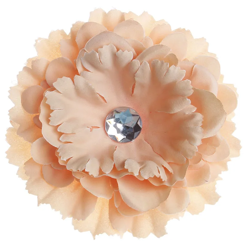 

(30pcs/lot) 18 Colors Artificial Fabric Flowers With Acrylic Button For Baby Headwear Newborn Chic Peony Flower Hair Accessories